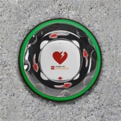 lifepak aed rotaid solid plus wall cabinet with alarm